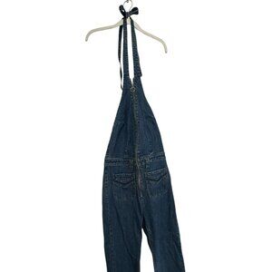 Vice denim halter zip jumpsuit flared size 31
